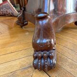 Empire mahogany marble pedestal table