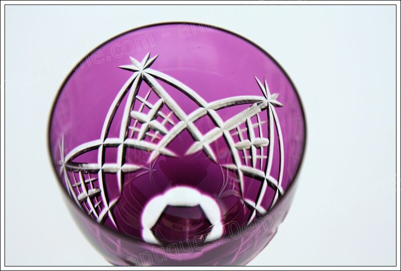 Set of 6 wine glasses from the Rhine Roemer Baccarat Crystal model S1132