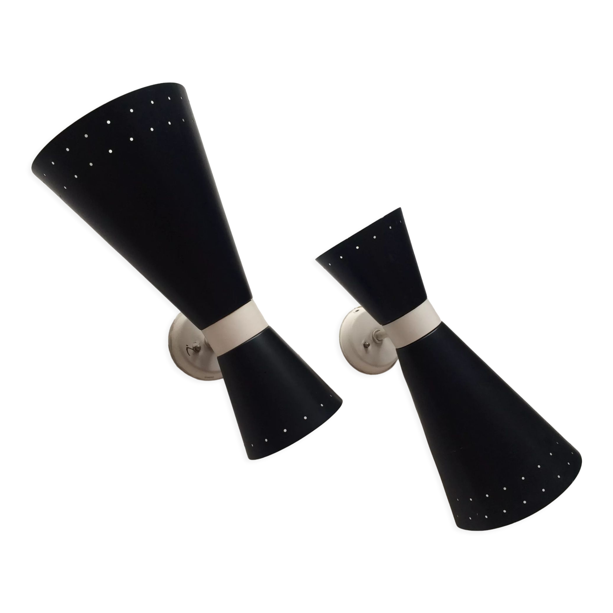 Elegant wall lamps by Stilnovo, anno 1950s (set of 2)