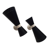 Elegant wall lamps by Stilnovo, anno 1950s (set of 2)