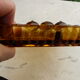 Aperitif dish servant compartments smoked molded glass 60s