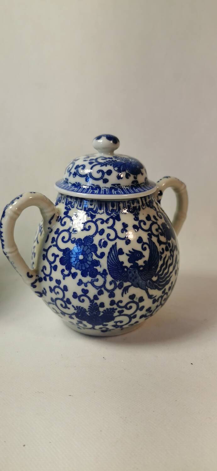 Blue White Japanese Porcelain Tea Set