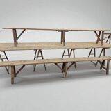 Harvest table and 2 benches, 1960