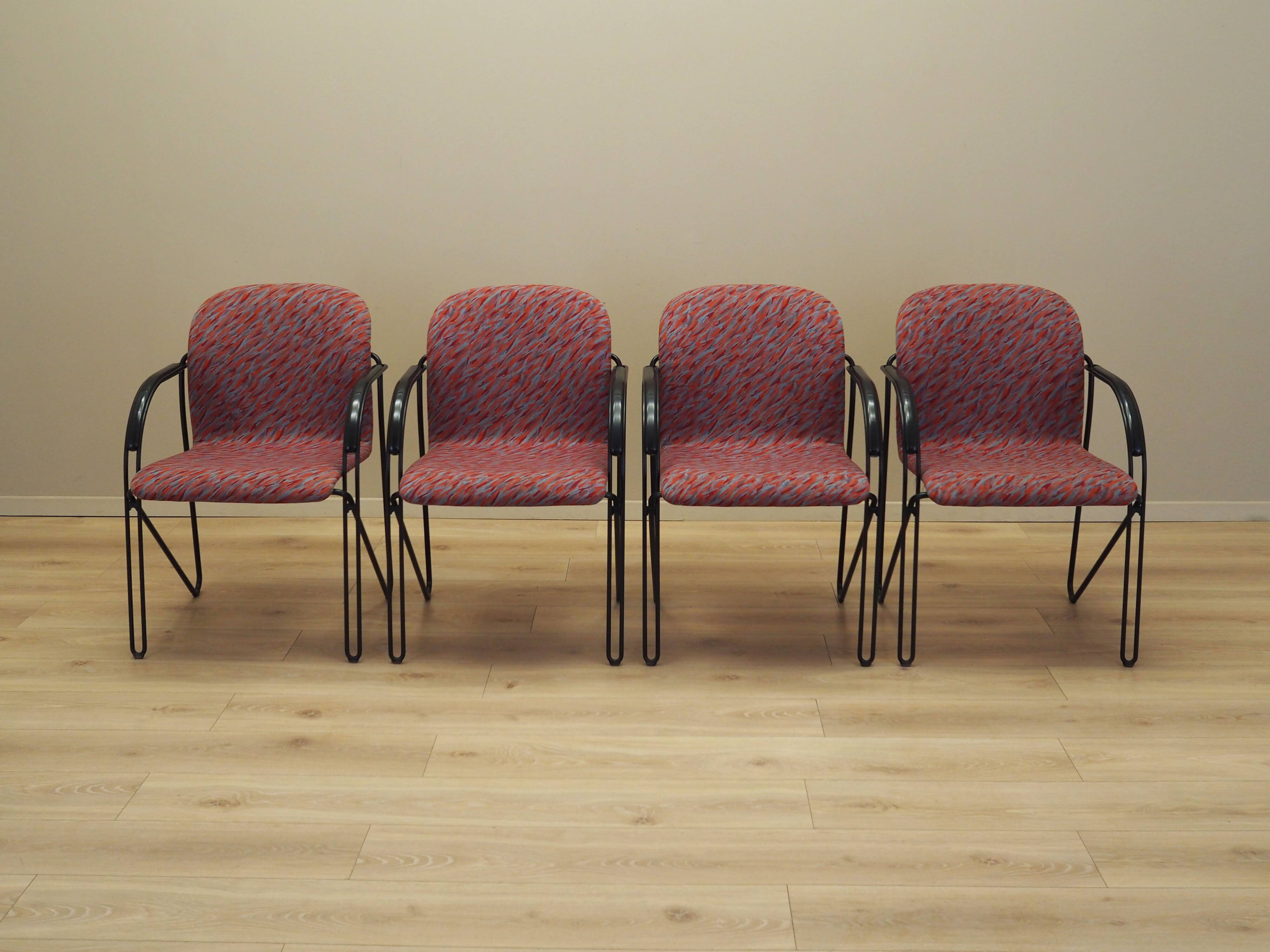 Set of four chairs, Italian design, 1980s, production: Italy