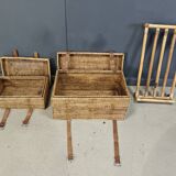 Vintage wicker trunks, set of 2 - 1970s