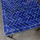 Square coffee table in Majorelle blue zellige, handmade – 60 × 60 cm