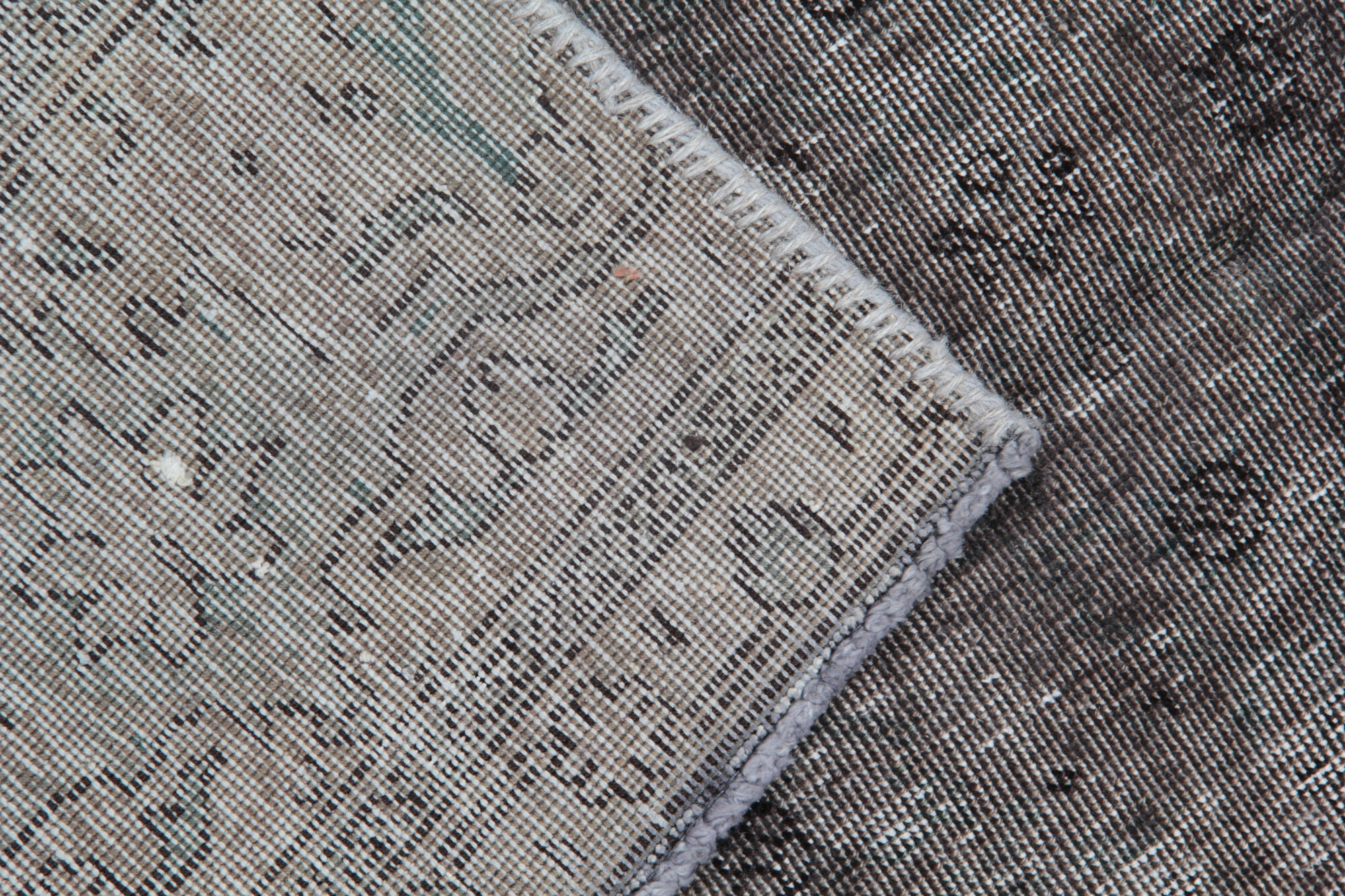 Grey overdyed persian rug traditional handmade persian carpet- 198x285cm