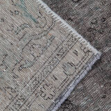 Grey overdyed persian rug traditional handmade persian carpet- 198x285cm