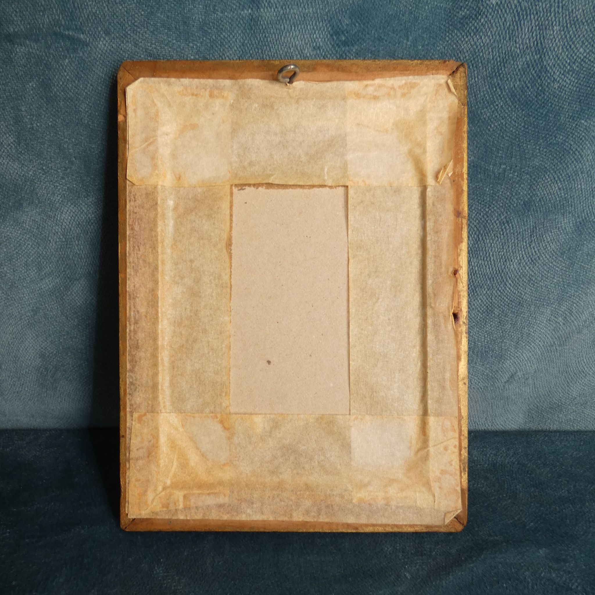 Photo frame art nouveau carved wood golden flowers circa 1900 1920