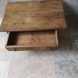 Walnut and oak coffee table.