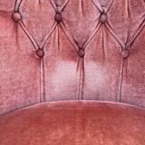 Upholstered velvet armchair