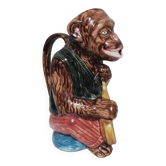 Monkey Musician Barbotine Pitcher
