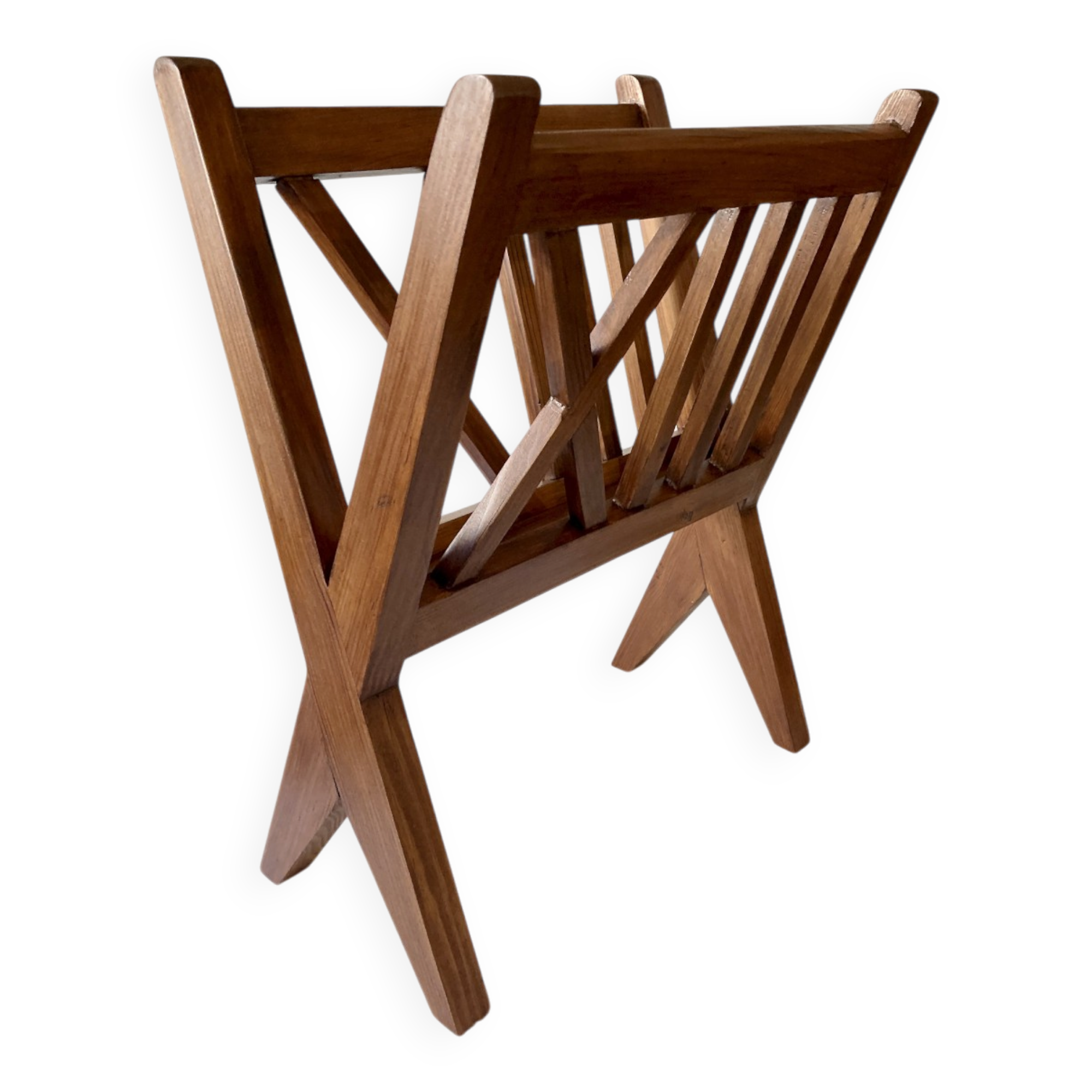 Wooden magazine rack, 1950s