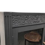 Matte 1930s black glass cabinet