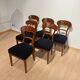 Biedermeier Shovel Chairs in Walnut, Roots Veneer, South Germany, 1845, Set of 6