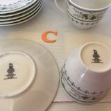 Six Royal Doulton Provencal cups and saucers