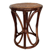 Tabouret vintage en rotin