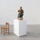 French 18th Century Religious Statue of the Virgin Mary on a cloud