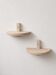 Pair of half-moon wall shelves in solid oak