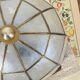 Small ceiling light with a mother-of-pearl shade from the 1950s.