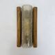 Mid-century Fisher Leuchten glass wall lamp with solid wooden detail, 1970s