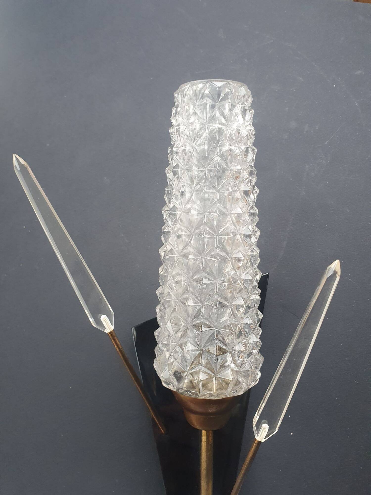 Pair of antique tulip arrow wall sconces