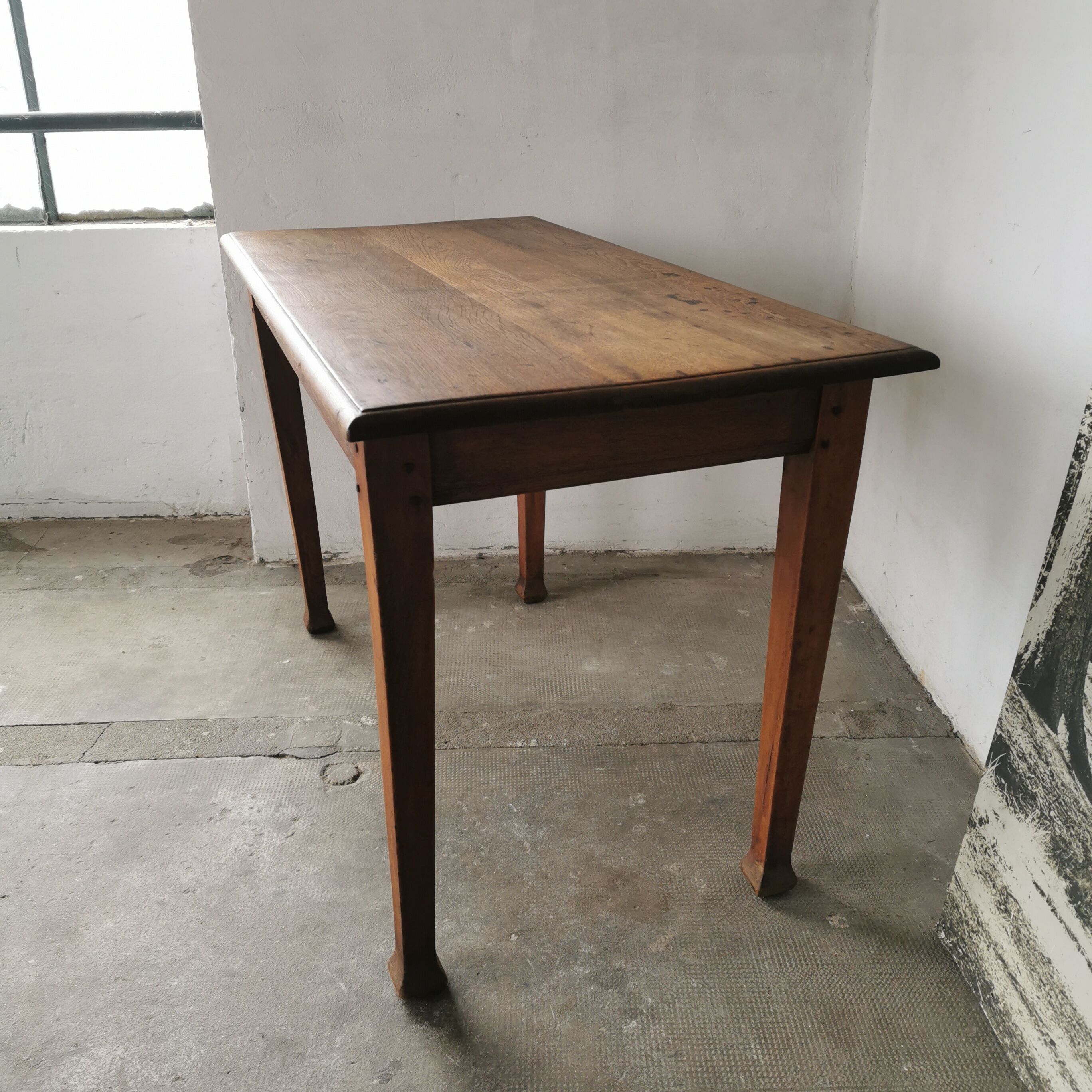 Oak bistro table circa 1900