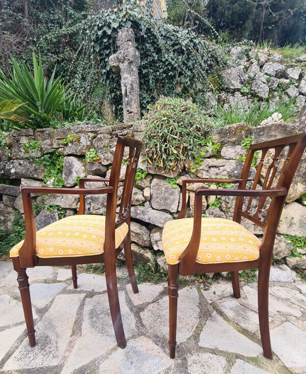 Mobilier de salon anglais en acajou vers 1900