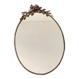 Old bronze frame mirror