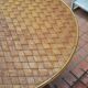 Table ronde rotin vintage