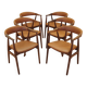 Set of six teak chairs, Danish design, 1970s, made in Denmark