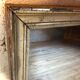 Mirror with golden mercury parquet signed david frame wood and stuck
