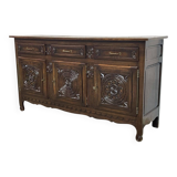 1950s oak sideboard in the style of Robert Micheau Vernez