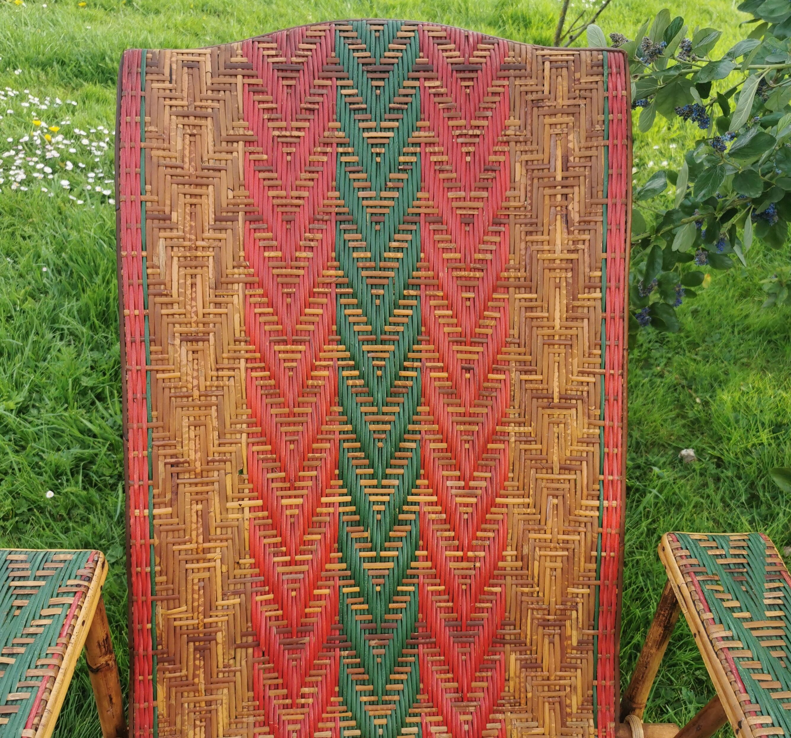 Rattan recliner