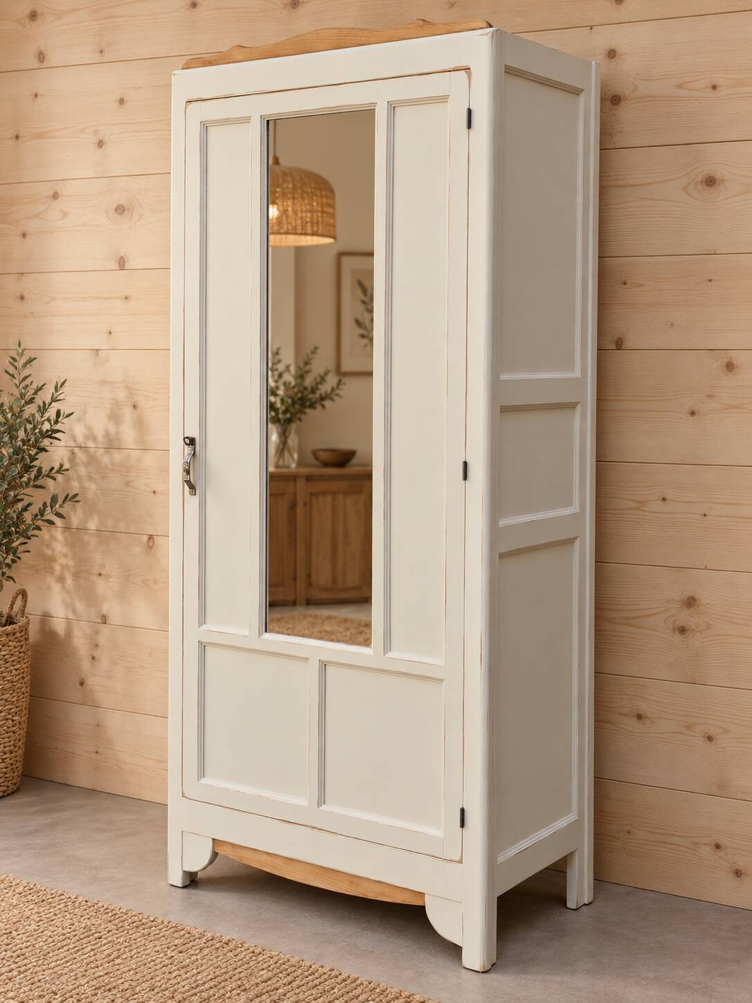 Parisian wardrobe with mirror