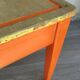 Wooden wooden desk orange base