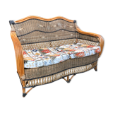 2-seater rattan sofa