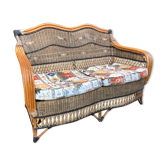 2-seater rattan sofa