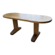 Brutalist pine oval table