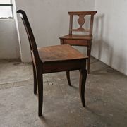 Paire de chaises en chêne brut