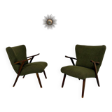 Set of 2 wing chairs in Scandinavian design from the 1960s.