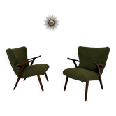 Lot de 2 fauteuils à oreilles « wing chair » design scandinave an 60