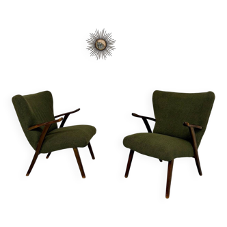 Set of 2 wing chairs in Scandinavian design from the 1960s.