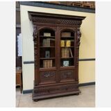 Imposing antique Neo-Renaissance bookcase