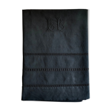 Old linen sheet and intense black washed cotton