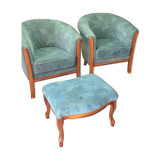 Club armchairs plus footrest