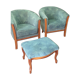Club armchairs plus footrest