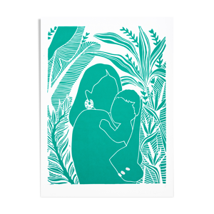 Pépite emeraude - Linogravure