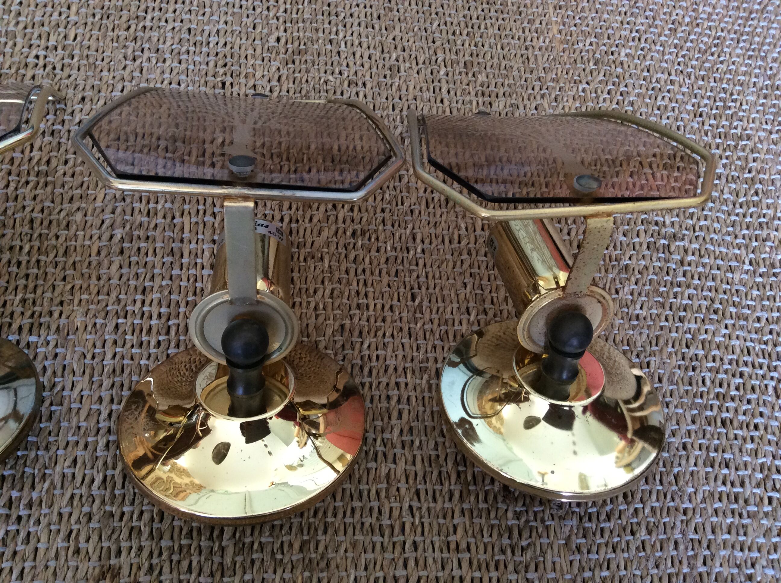 4 vintage wall lamps