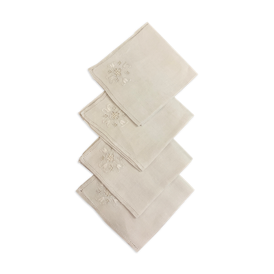 4 serviettes de table en lin